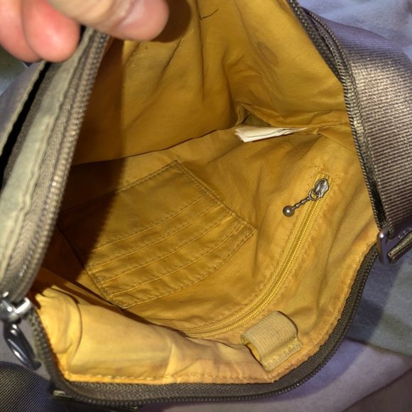 baggalini rich deep khaki nylon cross body travel bag - Picture 7 of 7